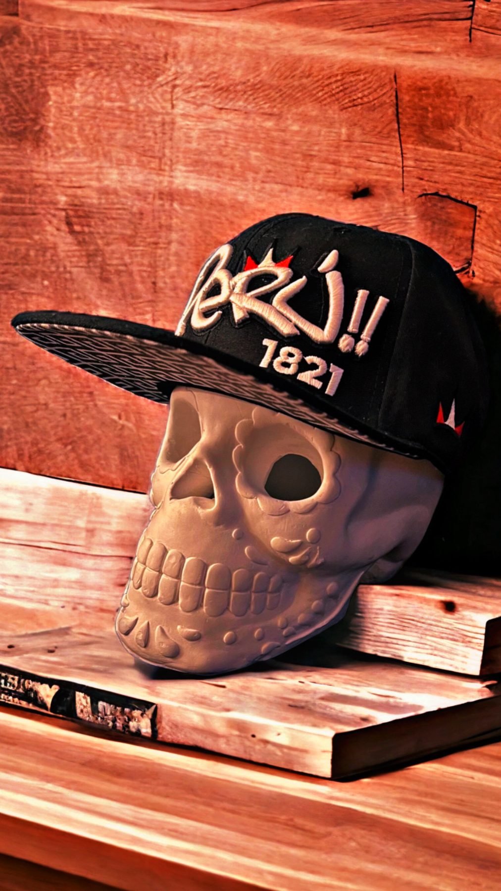 Black snapback embroidered Perú 1821