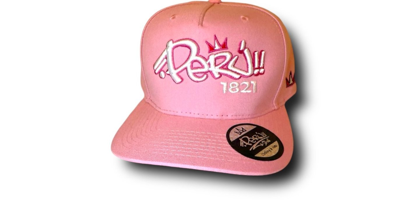 Pink snapback embroidered Perú 1821
